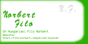 norbert filo business card